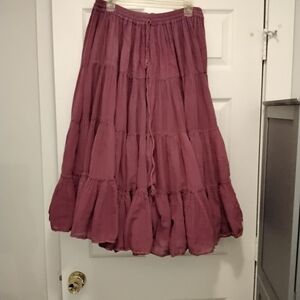 Renaissance Dark Pink Tiered Skirt